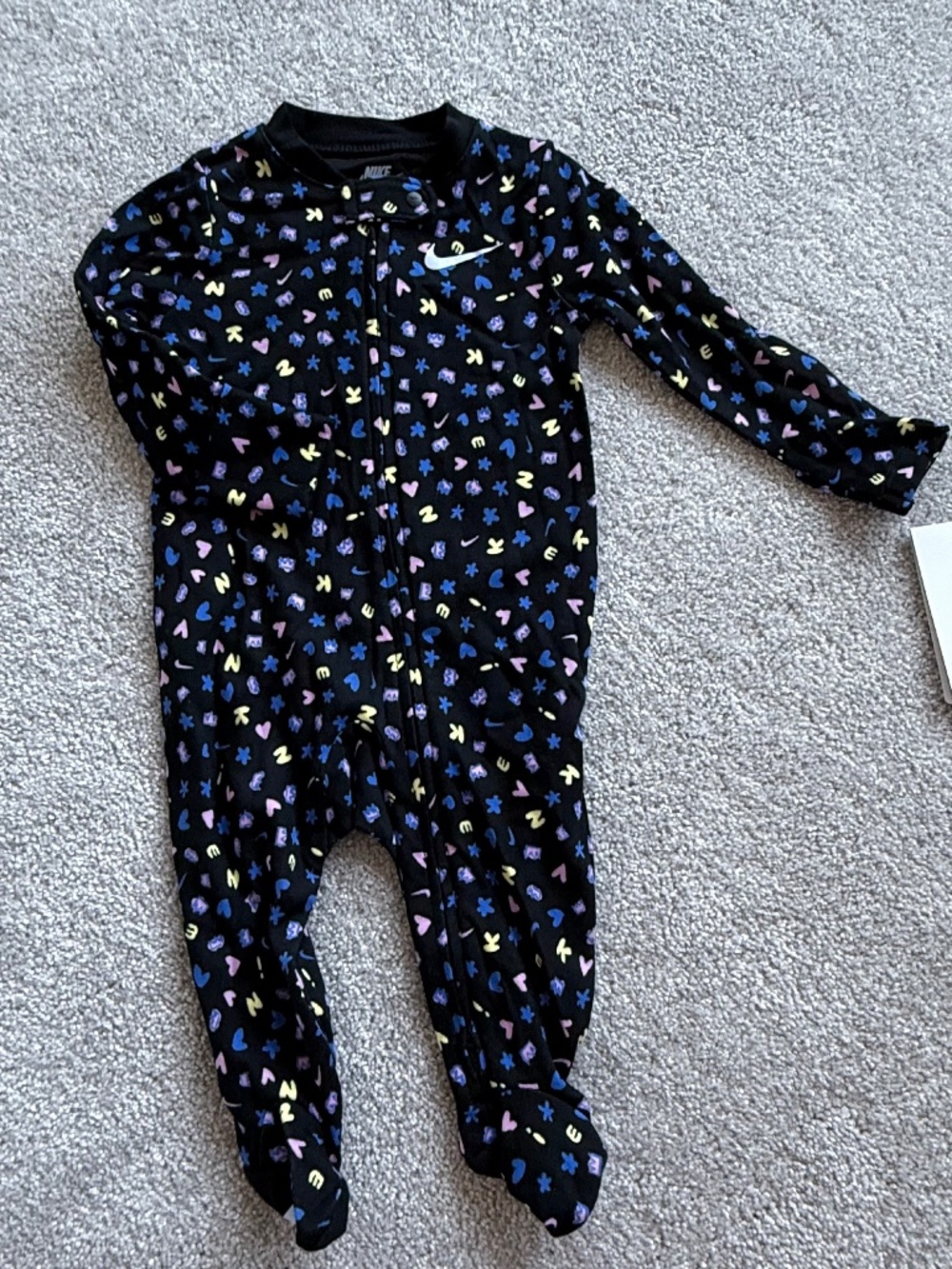Baby Nike Logos Zip Sleep and Play Coverall